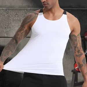 Chaleco de gimnasio sin mangas para hombre, camiseta de entrenamiento muscular transpirable para ejercicio de culturismo, senderismo al aire libre, atletismo de verano - Product Image 3