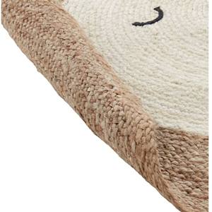 Handwoven Round Kids Animal Face Rug Soft Cotton Floor Mat for <b>Nursery</b> Bedroom Playroom Living Room Home Decor Carpet - Product Image 4