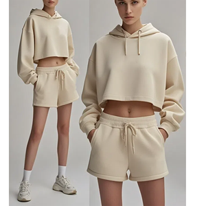 Conjunto de Shorts y Sudadera con Cremallera Estampada con Letras, de Moda, para Mujer, Verano 2025, 2 Piezas, por Encima de la Rodilla, con Botones - Product Image 2