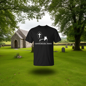 T-shirt Connemara Pony Lover per adulti, unisex, manica corta, girocollo, in cotone, casual, regalo - Product Image 3