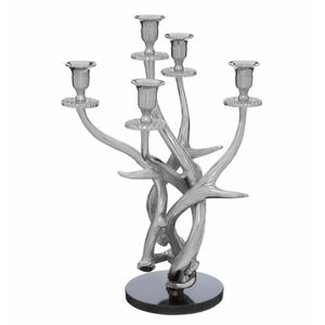 Candélabre de luxe en aluminium argenté de qualité supérieure Décoration de maison et d'hôtel pour centre de table de mariage et Noël Meilleur prix - Product Image 3