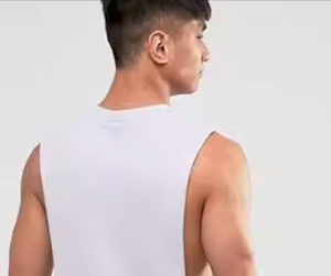 95% algodón 5% Spandex Slim Fit Basic Tank Top agujero profundo del brazo - Product Image 4