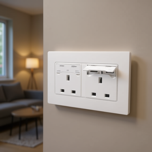 Smart 86 Type Power Socket <b>Plug</b> with 3 Holes & <b>USB</b> <b>UK</b> <b>Plug</b> - Product Image 3