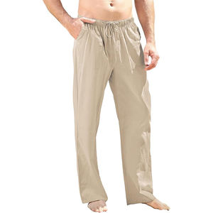 Wholesale High Quality Summer <b>Men's</b> Breathable Cotton <b>Linen</b> <b>Trousers</b> Casual Sports Custom Cotton <b>Linen</b> <b>Trousers</b> for <b>Men</b> - Product Image 1