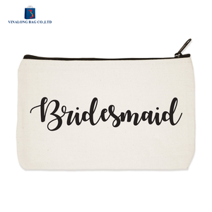 Custom Logo Canvas Zipper <b>Pouch</b> for Cosmetic and Toiletry Wholesale - Product Image 3