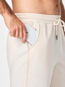 Pantalones cortos deportivos informales para hombre con logotipo personalizado de alta calidad al por mayor pantalones cortos de algodón con estampado negro para hombre - Product Image 6