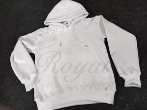 Venta al por mayor de calidad superior 100% algodón polar 320gsm Sudadera con capucha para hombres y mujeres Sudadera con capucha bordada - Product Image 5