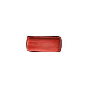 Assiette de service rectangulaire en porcelaine Bonna Passion Moove, plat de présentation moderne rouge 34x16 cm - Product Image 1