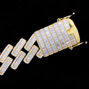 Nouvelle arrivée Hot Hiphop Style 14K Or Cubain Bracelet à la mode en diamant naturel pour hommes - Product Image 6