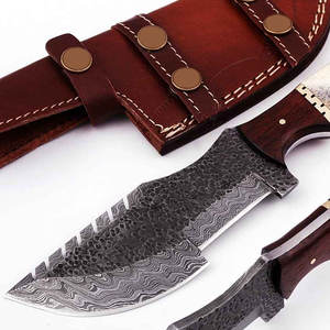 Couteau de chasse en acier Damas de qualité d'exportation, lame pleine, couteau de camping en plein air, couteau de chasse classique fait à la main - Product Image 2