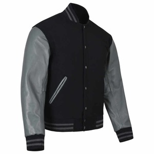 2025 High Quality Premium OEM Custom Baseball Varsity <b>Jacket</b> Stand Quick Dry Breathable Fleece Lining for <b>Men</b> Japan Style Canvas - Product Image 2