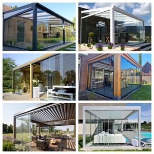 Profilo in Alluminio per Porta <span class=keywords><strong>Scorrevole</strong></span> in Vetro, Binario per Porta <span class=keywords><strong>Scorrevole</strong></span> in Vetro per Veranda - Product Image 6