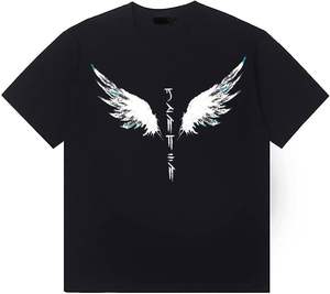 T-shirt tricoté à la mode pour hommes avec brodé ou imprimé personnalisable Casual Oversized Fit Streetwear Inspired Knit Tee - Product Image 1