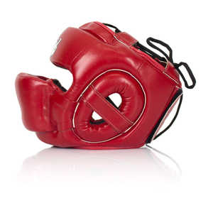 Fairtex HG14 Protector facial completo Calidad Premium 100% Cuero Muay Thai Boxeo MMA Sparring Entrenamiento Head Guard Cascos DE BOXEO - Product Image 4