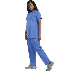 High Demand Plus Size Hospital Scrubs Sets Custom Design and Color Medical Suit For Womens V Neck <b>Light</b> Color Nursing Uniforms - Product Image 2