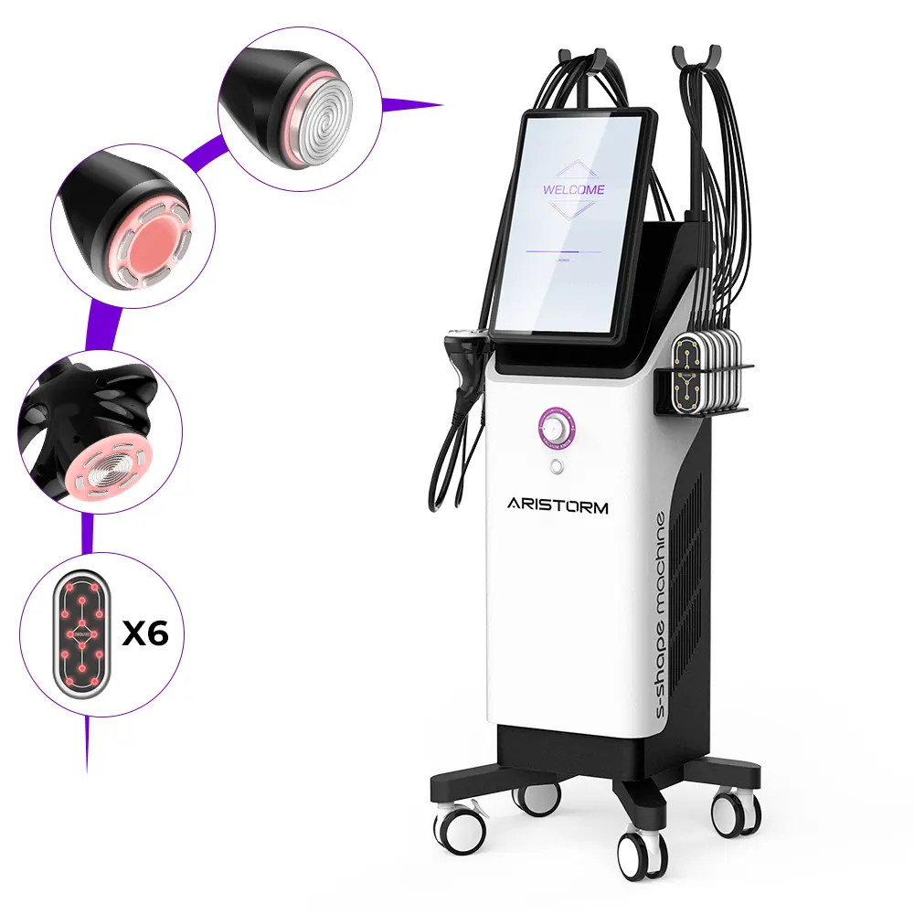 Professional S Shape Cavi Machine 4-in-1 Body Contouring Vacuum Radio Frequency Cavi Therapy Fat Burning Beauty