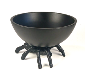 Bol araignée noir fait main, bol décoratif gothique noir avec pattes d'araignée, plat à bonbons effrayant - Product Image 1