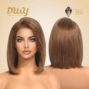 Corinne C-DWy Remy Hair 13*6 Pre-Plucked Bob Synthetic <b>Wig</b> with 4x4 Invisible HD for Lace Frontal Natural Textured <b>Human</b> Hair - Product Image 3