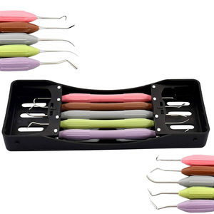 Juego de instrumentos dentales de limpieza y relleno de tamaño mediano con cureta Gracey manual, mangos de acero inoxidable de grado médico, CE ISO - Product Image 5