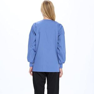 Haute qualité femmes gommages médicaux formation vêtements de travail col rond manches longues bouton plus proche unisexe uniforme d'allaitement gommages - Product Image 6