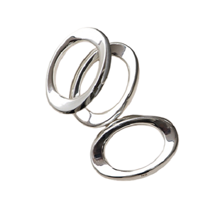 Ensemble de 4 ronds de serviette en acier inoxydable dernier design couleur argent et or rond de serviette pour fournisseur en gros - Product Image 6