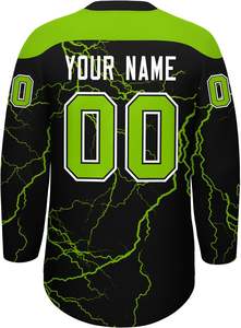 Camisetas de hockey sobre hielo personalizables a granel de PRODUCCIÓN DE FÁBRICA OEM personalizada con sublimación de logotipo bordado disponible al por mayor - Product Image 3