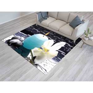 Tapis de spa Zen Stone : Tapis moderne antidérapant imprimé, tapis doux non tissé - Product Image 2