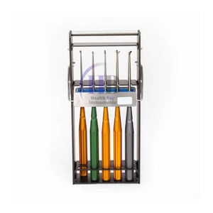 Herramientas de cirugía ortopédica de acero inoxidable Manual de 9 piezas, juego de cureta Lumbar de Color, instrumentos quirúrgicos espinales, clínicas, UCI MOL - Product Image 1