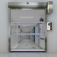 Porte roulante en PVC à grande vitesse à isolation thermique de portes transparentes en tissu personnalisées par design industriel