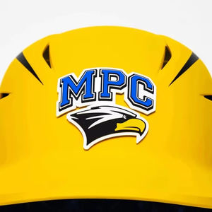 Casque de Baseball personnalisé de haute qualité pare-chocs 3M support adhésif casque de balle de base 2D 3D avec double bande logos des équipes de baseball - Product Image 1