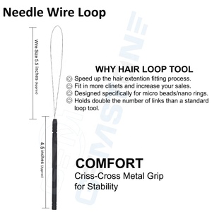 Hair Extension Loop Tool for Micro & Nano <b>Beads</b> – Professional Pulling <b>Needle</b> for Hair Installation, Durable Metal Grip Black - Product Image 4