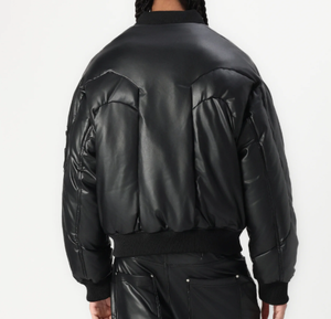 แจ็กเก็ตหนังแกะแฟชั่นสำหรับผู้ชาย, แจ็กเก็ตหนังแกะ250กรัมสีพื้นสำหรับฤดูหนาว2025 - Product Image 3