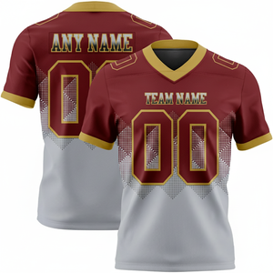 เสื้อฟุตบอลอเมริกันแบบกำหนดเองสำหรับผู้ชาย วัยรุ่น และผู้ใหญ่ ผ้าโพลีเอสเตอร์ระบายอากาศ ชุดกีฬา ชุดทีมแบบส่วนตัว - Product Image 4