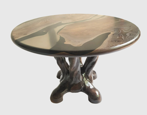 Table basse en bois massif sur mesure « Valencia » – Table de salon artisanale en dalle de bois dur naturel - Product Image 1