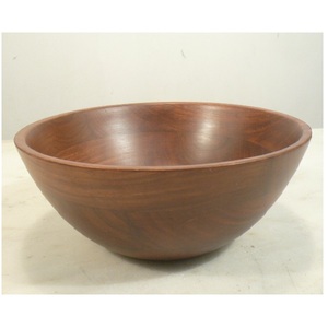 Bol de service en bois au design sculpté Bols de service à soupe et à salade en bois durables et sans danger pour les aliments - Product Image 5