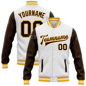 Chaqueta de béisbol universitaria para hombre Diseño de logotipo personalizado Suelta Casual Varsity Estilo deportivo Bordado Fábrica al por mayor para adultos - Product Image 5