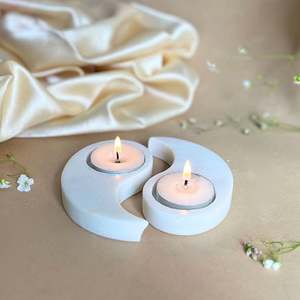Pretty Floral Marble Tealight Candle Holder Home Decoration Religious Product Christian Home Decor Uses Room Enlighten Candle - Product Image 4