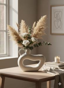 Vase à fleurs en aluminium fait main de luxe, design moderne, couleurs personnalisables, écologique, haute qualité, logo personnalisé pour mariage, Ramadan - Product Image 3