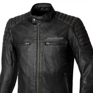 Chaqueta de cuero de carreras para motocicleta y Automovilismo de talla grande con armadura de cuero de vaca resistente a prueba de viento aprobada por la CE - Product Image 4
