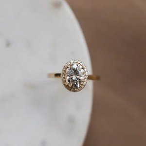 Anillo de compromiso de diamante solitario de corte ovalado de 2 quilates Anillo de boda de promesa de diamante natural grande de moda Anillos de boda de oro de 14K 18K - Product Image 4