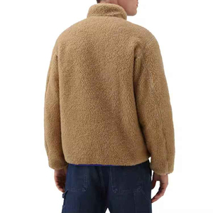 Vêtement d'extérieur personnalisé de haute qualité, veste réversible épaisse imperméable, veste en polaire sherpa personnalisée pour homme - Product Image 5