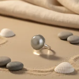 Anillo de Cóctel de Plata 925 Art Palace con Engaste de Bisel, Estilo Clásico, Unisex, para Uso Diario - Product Image 3