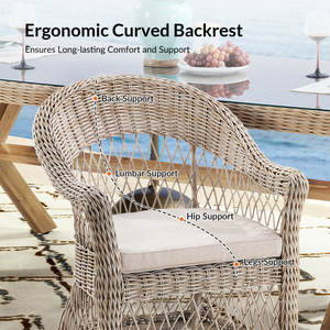 Ensemble de 2 fauteuils de salle à manger d'extérieur en rotin de 26 ''Cascade - Product Image 6