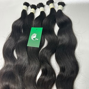 Vente en gros 100% naturel brut vierge couleurs cheveux humains haute qualité en vrac extensions de cheveux humains - Product Image 1