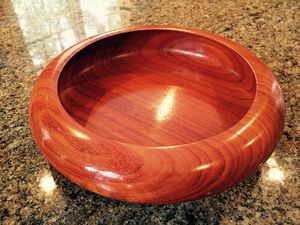 Bol à pâte en bois artisanal polyvalent, fait à la main pour les fruits ou les salades, vintage, de haute qualité, rustique, style ferme - Product Image 3