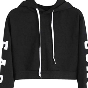 Sudadera corta con capucha para mujer, top de manga larga con diseño de top, top corto para entrenamiento de gimnasia, camisa elegante para mujer 2021 - Product Image 4