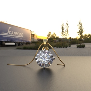 Ishi Diamonds Elegante colgante solitario de 1,50 quilates de oro de 18K con diamante cultivado en laboratorio - Product Image 6