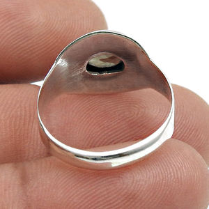 925 Sterling Silver Excellente Qualité Belle Coupe Forme Ovale Quartz Fumé Gemme À La Main Designer Unique Classique À La Main Anneaux - Product Image 3