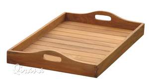 Wooden serving <b>tray</b> handmade from natural wood providing a <b>warm</b> organic touch to home interior - Product Image 3