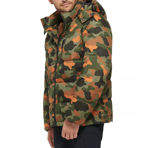 Camouflage Print 2025 Men's Puffer Jacket High Quality Logo Lightweight Waterproof Zipper Closure Printed Puffer Bubble Jackets - Product Image 3